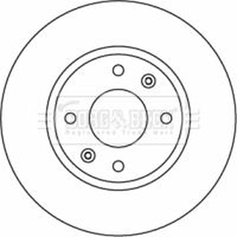 Borg & Beck 2 x Front Brake Discs BBD4592
