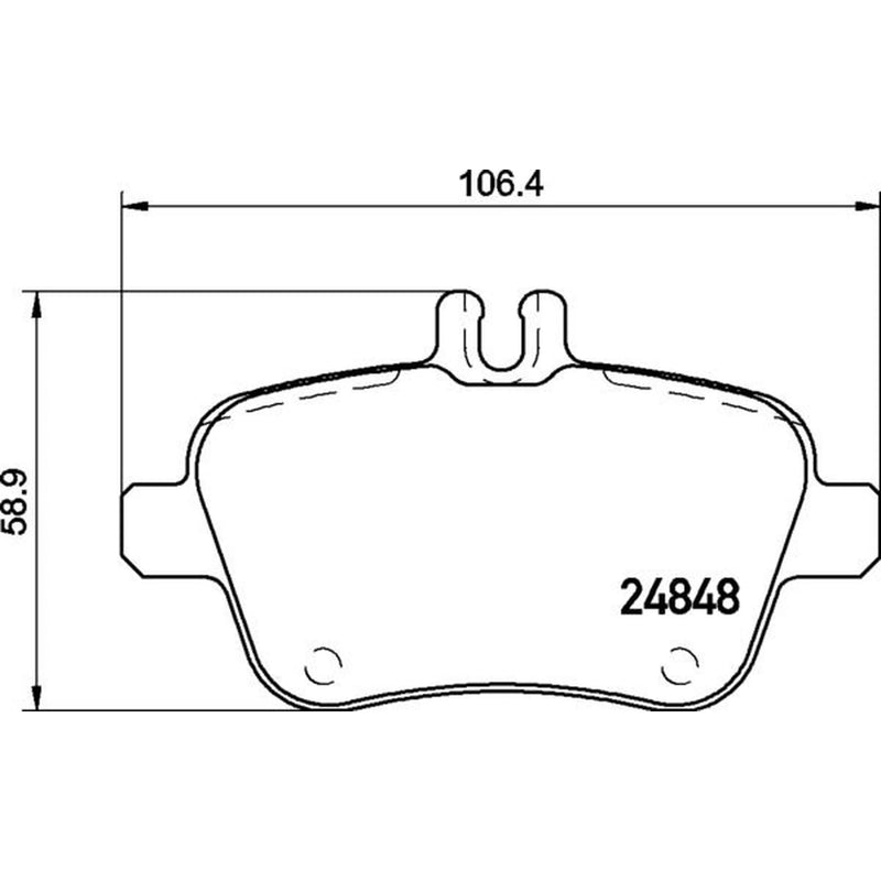 Brembo 4 x Rear Brake Pad Set P50135
