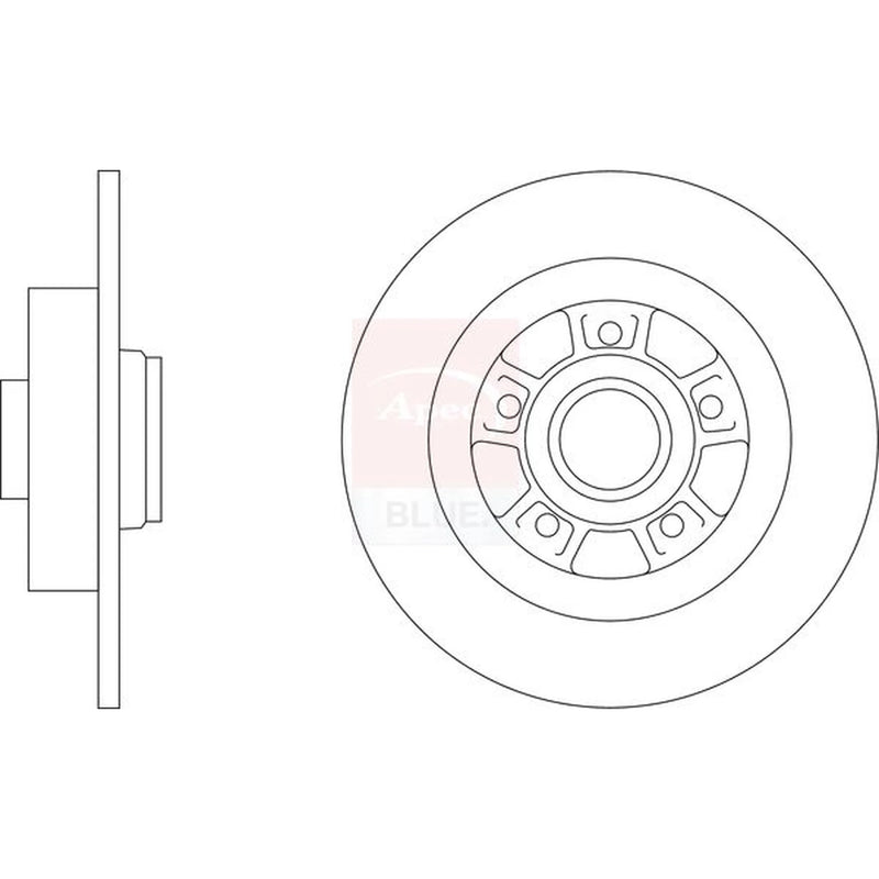 Apec 2 x Solid Rear Brake Discs SDK6951