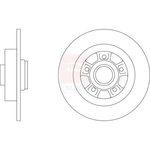 Apec 2 x Solid Rear Brake Discs SDK6951