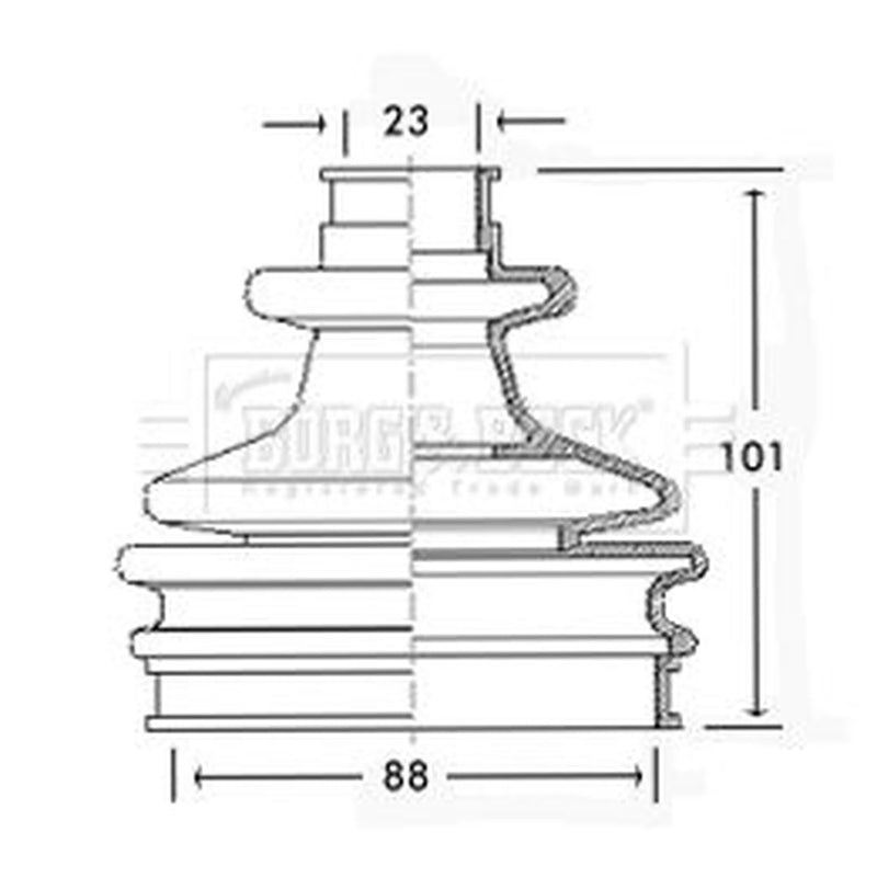 Borg & Beck Drive Shaft Bellow Kit Front Left BCB2201