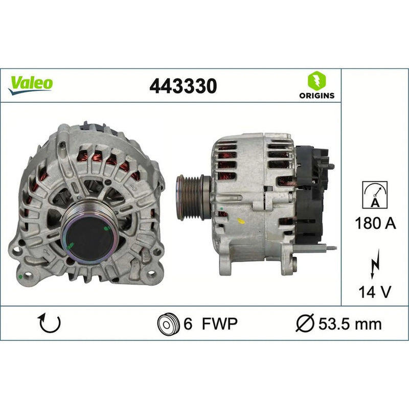 Valeo Car Alternator 12V 443330