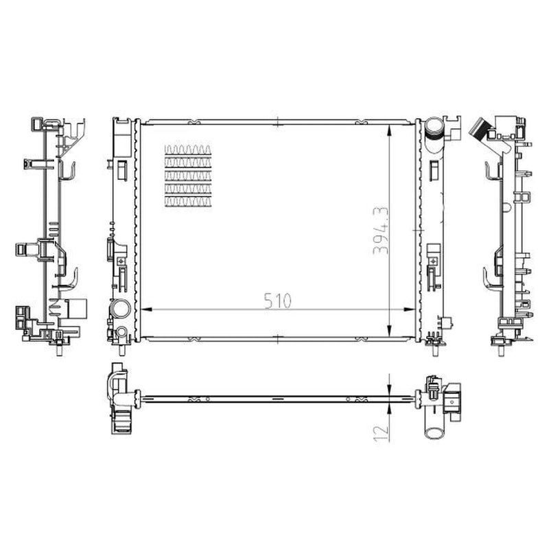 NRF Engine Radiator 550038