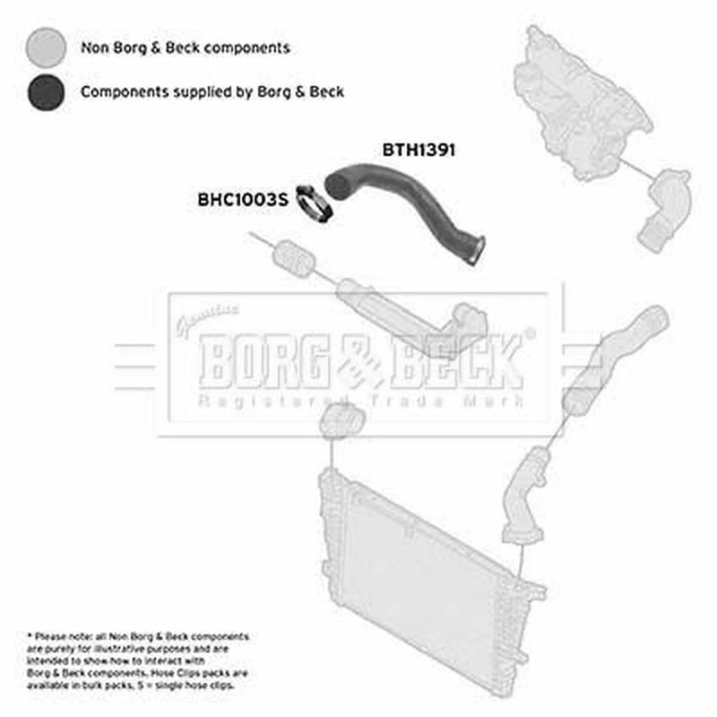 Borg & Beck Intercooler Turbo Charge Air Hose BTH1391