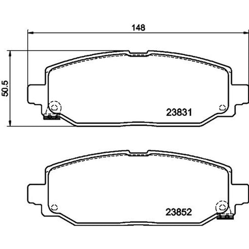 DON Rear Brake Pad Set PCP1821
