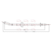 Apec Handbrake Cable Left Rear CAB1857
