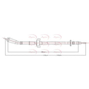 Apec Handbrake Cable Left Rear CAB1857