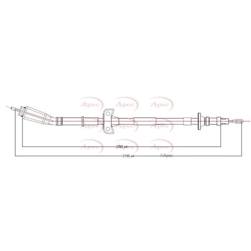 Apec Handbrake Cable Left Rear CAB1857