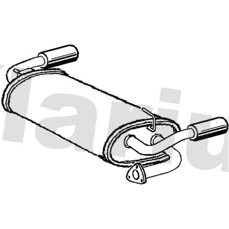 Klarius Box With Tail Pipe Rear RR336B