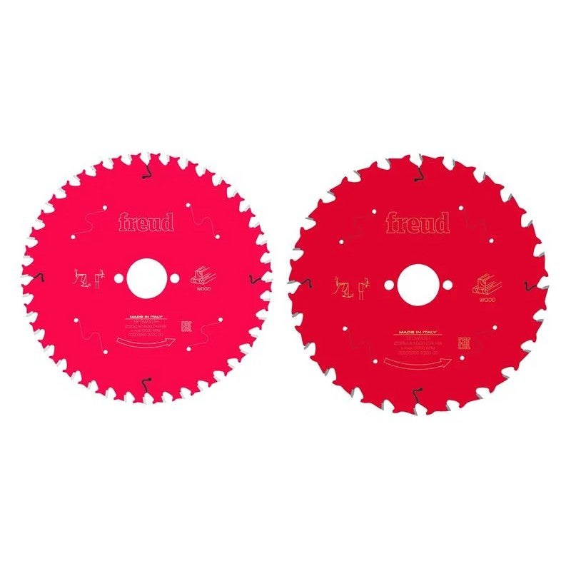 Freud Wood Circular Saw Blade 2 Pack 190 x 30 x 2.4mm x 24T / 40T - F03FS09893