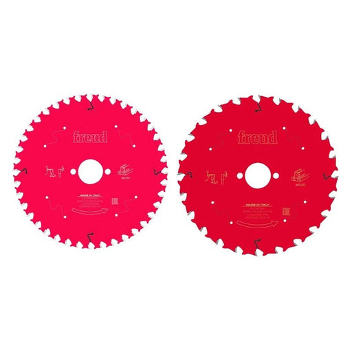 Freud Wood Circular Saw Blade 2 Pack 190 x 30 x 2.4mm x 24T / 40T - F03FS09893