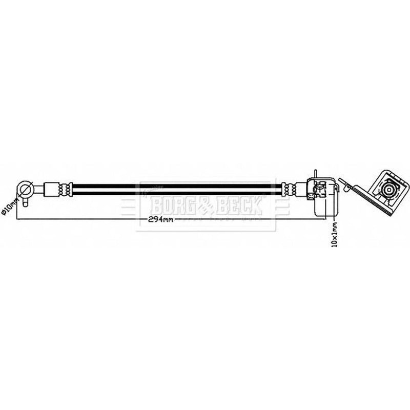 Borg & Beck Brake Hydraulic Hose Line Rear Right BBH8185