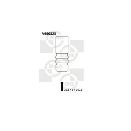 BGA Engine Intake Valve 29mm Head V990323