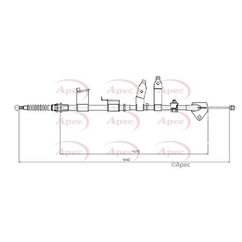 Apec Handbrake Cable Right Rear CAB1865