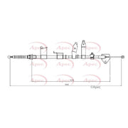 Apec Handbrake Cable Right Rear CAB1865