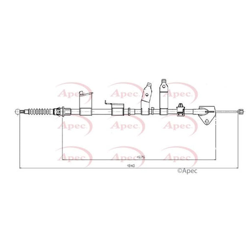 Apec Handbrake Cable Right Rear CAB1865