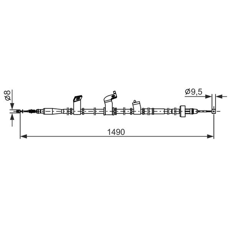 Bosch Handbrake Cable Rear 1 987 482 844