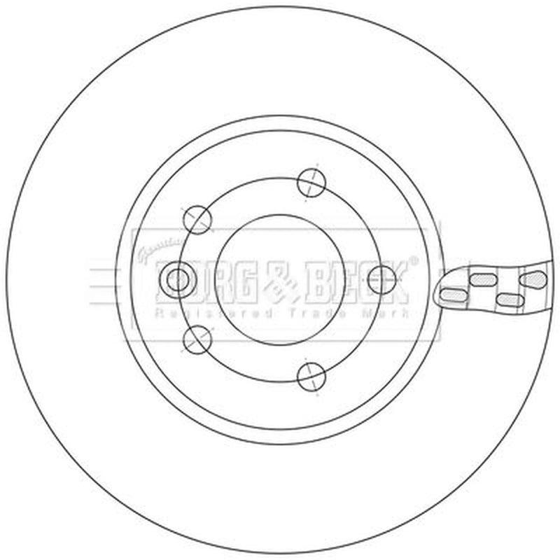Borg & Beck 2 x Vented Front Brake Discs BBD6254S