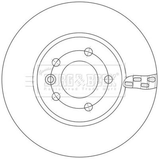 Borg & Beck 2 x Vented Front Brake Discs BBD6254S