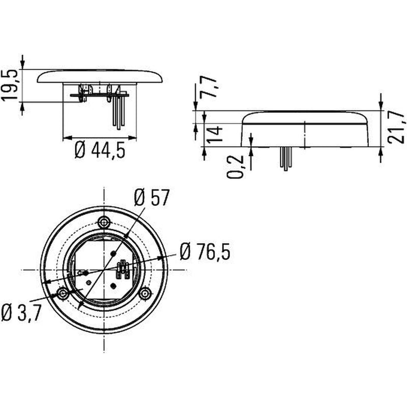Hella Interiorlamp Set White 2JA 2JA 344 190-351 2JA 344 190-351