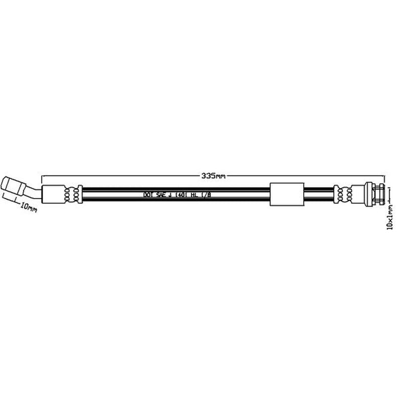 Juratek Brake Hydraulic Hose Line Fron JBH1327R