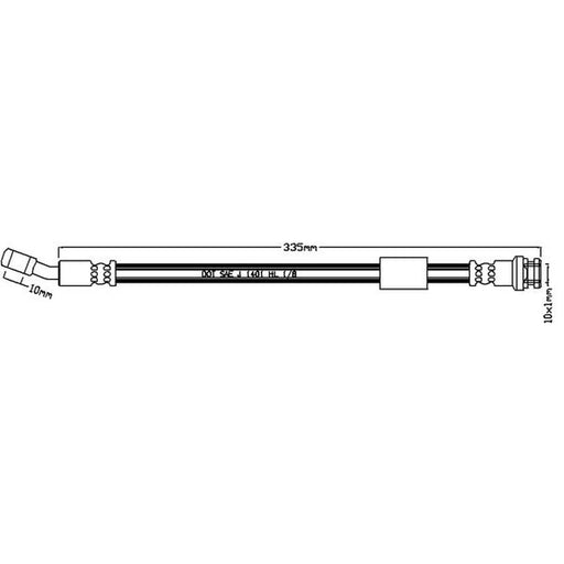 Juratek Brake Hydraulic Hose Line Fron JBH1327R