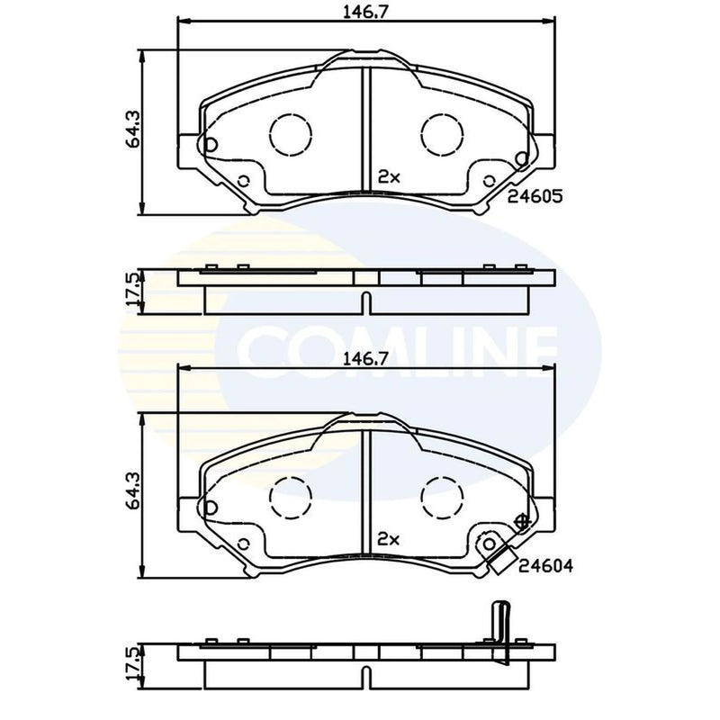 Comline 4 x Front Brake Pad Set CBP36066
