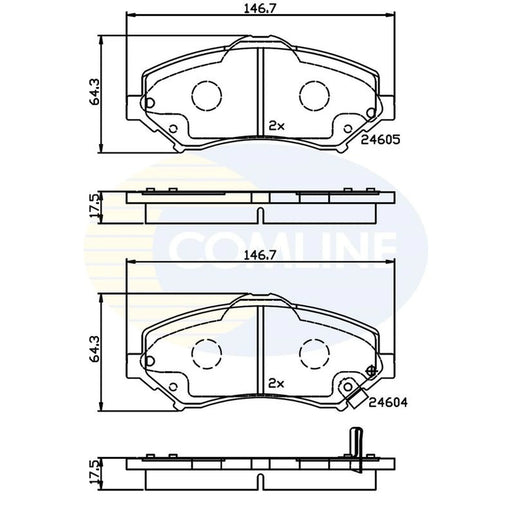 Comline 4 x Front Brake Pad Set CBP36066