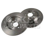 Key Parts 2 x Solid Rear Brake Discs KBD4587