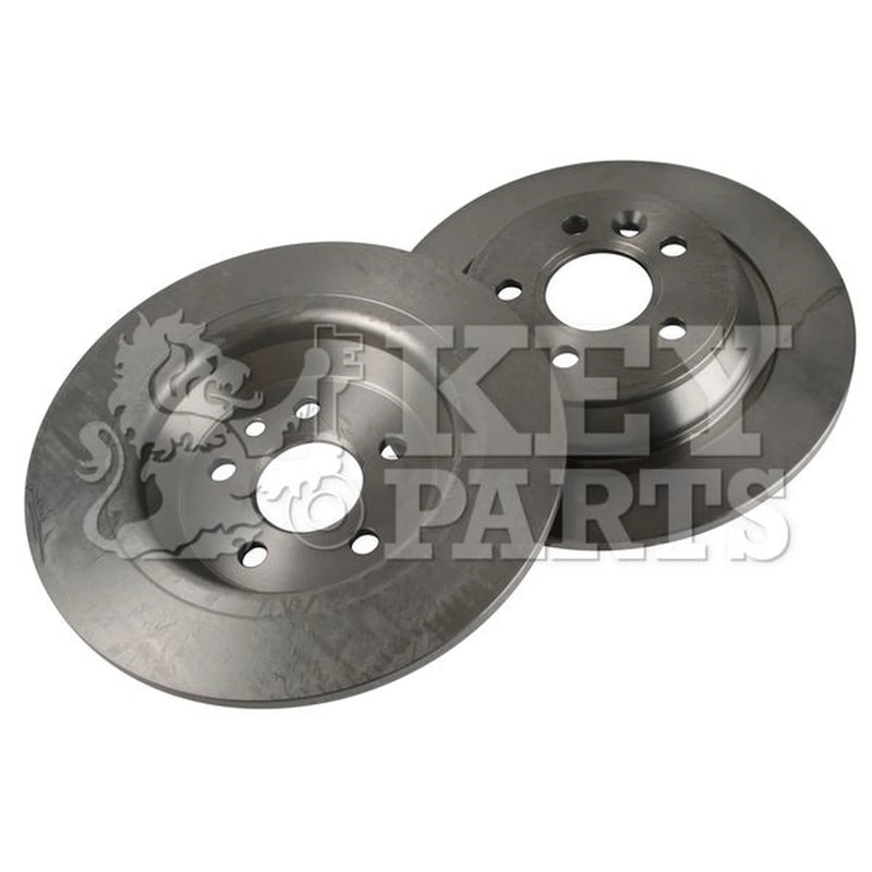 Key Parts 2 x Solid Rear Brake Discs KBD4587