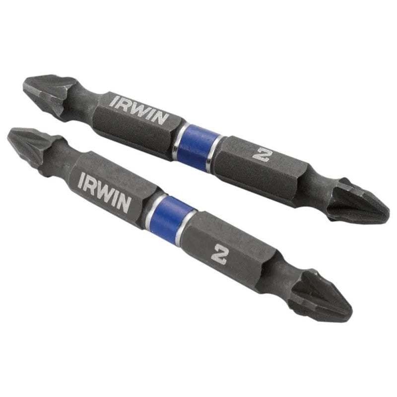 IRWIN® Impact Double-Ended Screwdriver Bits Pozi PZ2 60mm (Pack 10) - 1923409