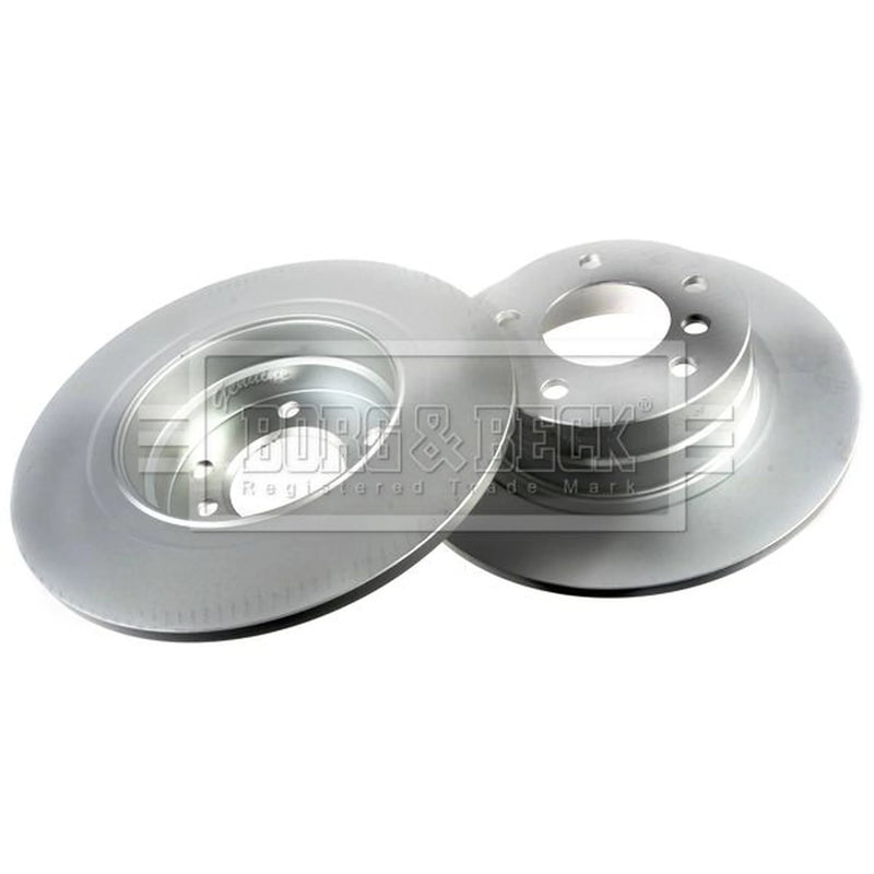 Borg & Beck 2 x Solid Rear Brake Discs BBD4466