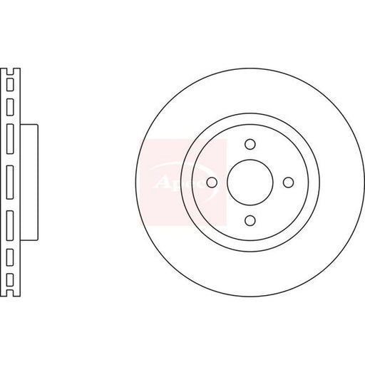 Apec 2 x Vented Front Brake Discs DSK2397