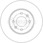 Borg & Beck 2 x Vented Front Brake Discs BBD5549