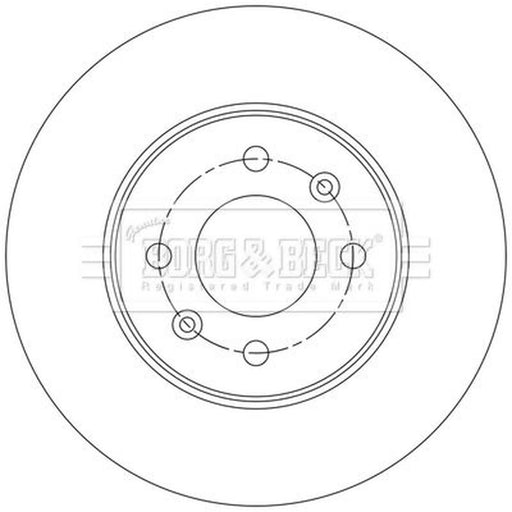Borg & Beck 2 x Vented Front Brake Discs BBD5549