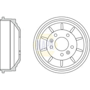 NAPA Brake Drum Assembly Rear NDR1040