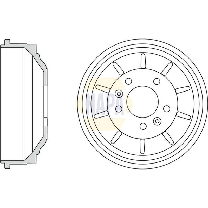 NAPA Brake Drum Assembly Rear NDR1040
