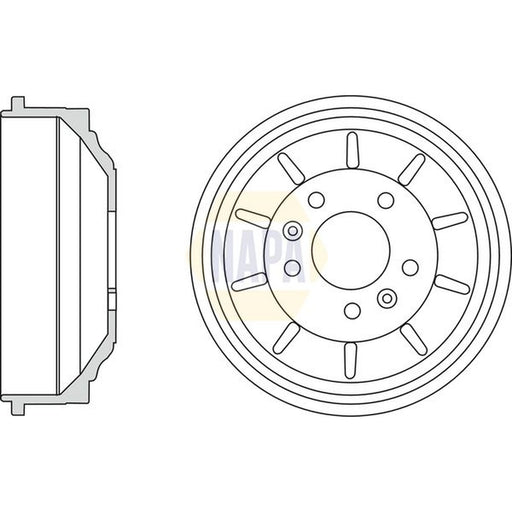 NAPA Brake Drum Assembly Rear NDR1040