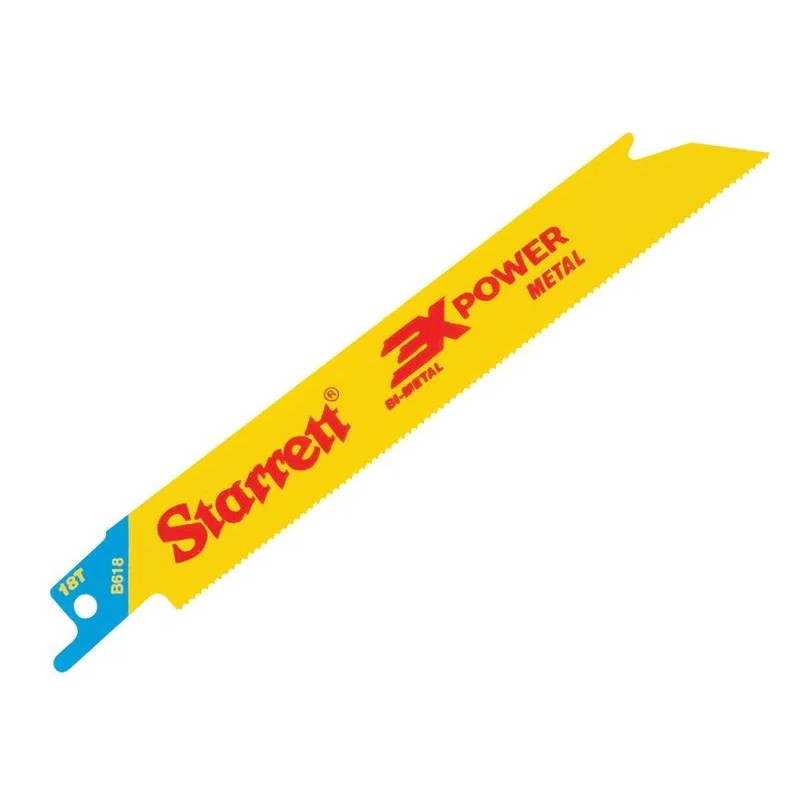 Starrett B618-5 Bi-Metal Reciprocating Blade, Metal Straight 152mm 18 TPI (Pack