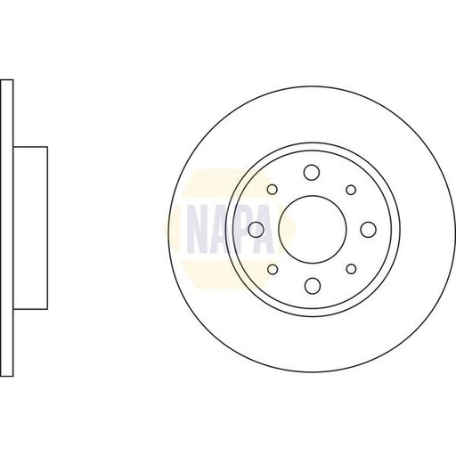 NAPA 2 x Solid Rear Brake Discs NBD5371