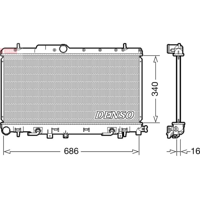 Denso Engine Radiator DRM36018