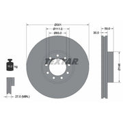Textar 2 x Vented Front Brake Discs 93177603