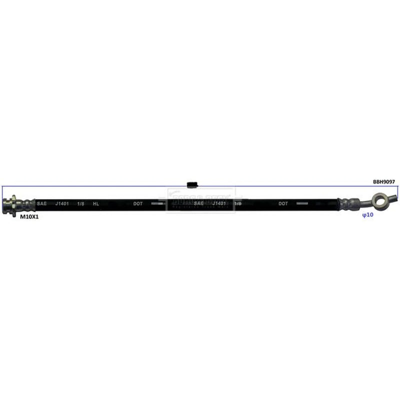 Borg & Beck Brake Hydraulic Hose Line Front Left BBH9097
