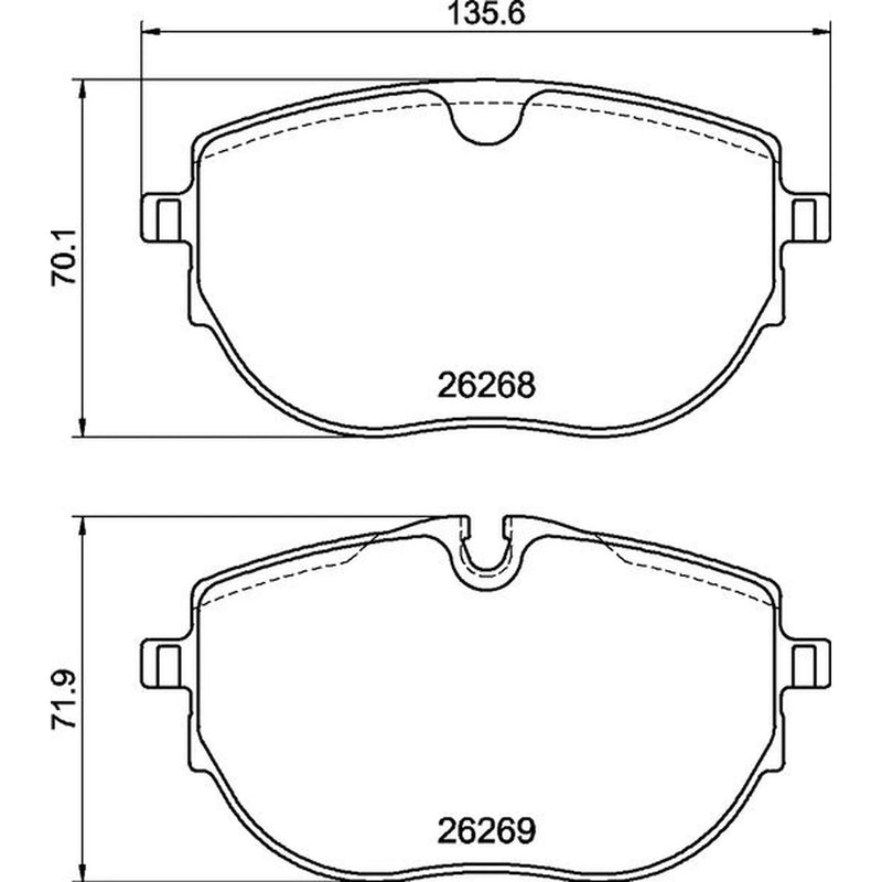 Brembo 4 x Front Brake Pad Set P85187