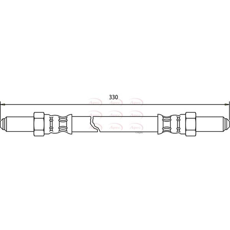 Apec Brake Hydraulic Hose Line Rear HOS3168