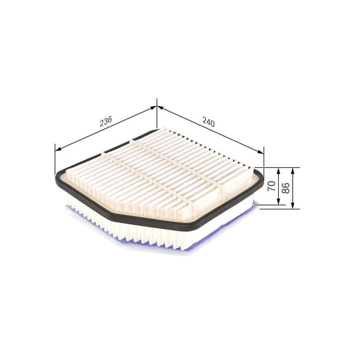 Genuine Bosch Car Air Filter S0176 Fits Toyota Rav 4 D4D - 2.2 - 06-12 F02640017 Bosch  - Town Parts