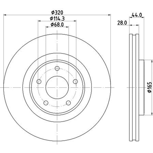 DON 2 x Internally Vented Front Brake Discs PCD22751