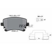 Textar Rear Brake Pad Set 2332607