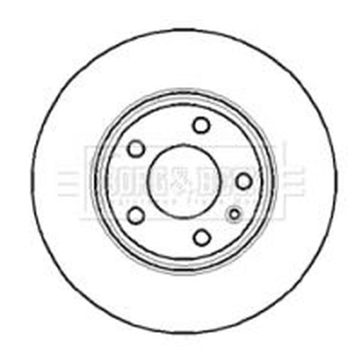 Borg & Beck 2 x Vented Front Brake Discs BBD4297