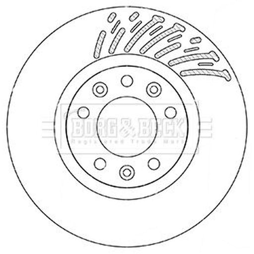 Borg & Beck 2 x Vented Front Brake Discs BBD5360